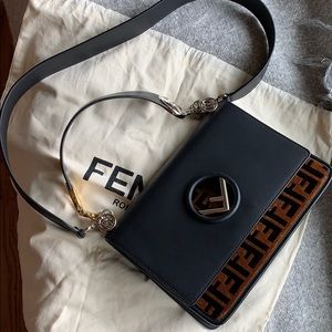 Fendi Kan I orange velvet